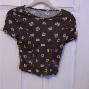 Women's Black Floral Top